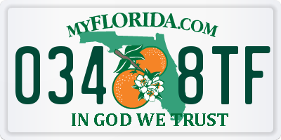 FL license plate 0348TF