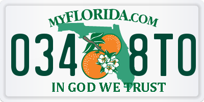 FL license plate 0348TO