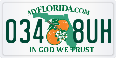 FL license plate 0348UH