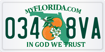 FL license plate 0348VA