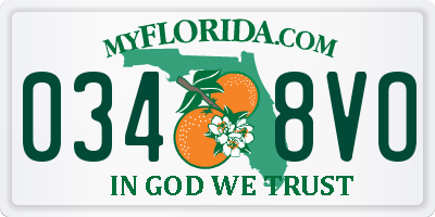 FL license plate 0348VO