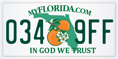 FL license plate 0349FF