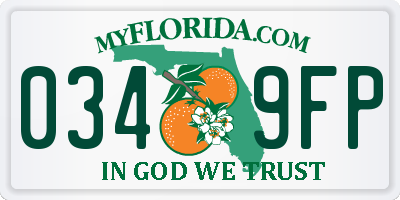 FL license plate 0349FP