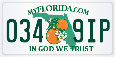 FL license plate 0349IP