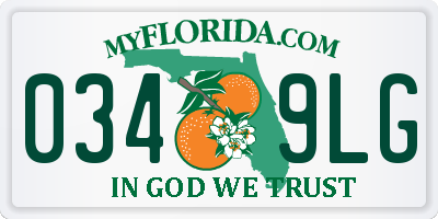 FL license plate 0349LG