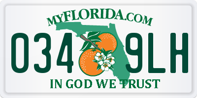 FL license plate 0349LH