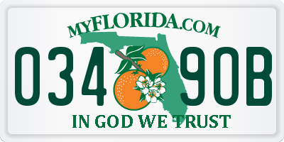 FL license plate 0349OB
