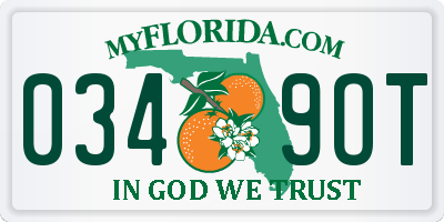 FL license plate 0349OT