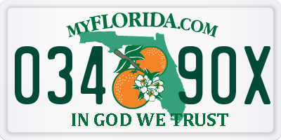 FL license plate 0349OX