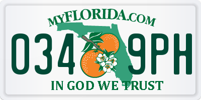 FL license plate 0349PH