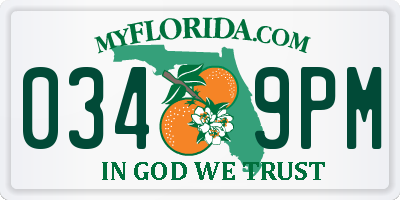 FL license plate 0349PM