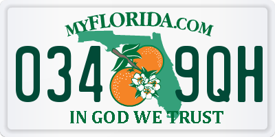 FL license plate 0349QH
