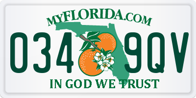 FL license plate 0349QV