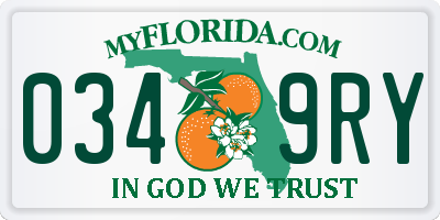 FL license plate 0349RY