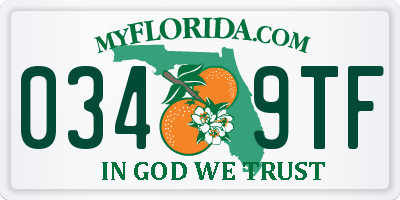FL license plate 0349TF