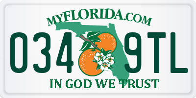 FL license plate 0349TL