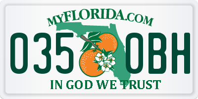 FL license plate 0350BH