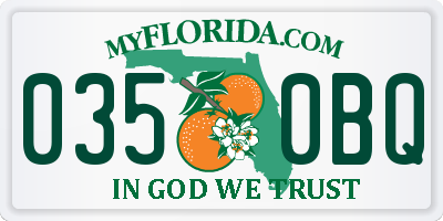 FL license plate 0350BQ