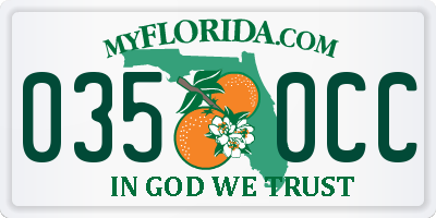 FL license plate 0350CC