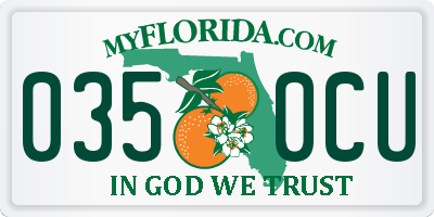 FL license plate 0350CU