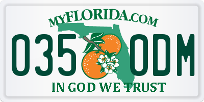 FL license plate 0350DM