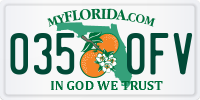 FL license plate 0350FV