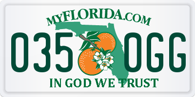 FL license plate 0350GG