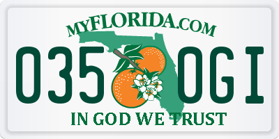 FL license plate 0350GI