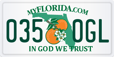 FL license plate 0350GL