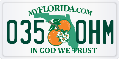 FL license plate 0350HM
