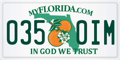 FL license plate 0350IM