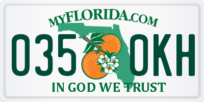 FL license plate 0350KH