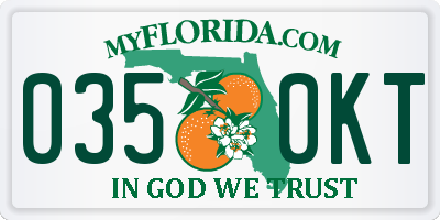 FL license plate 0350KT