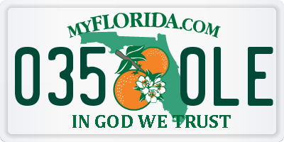 FL license plate 0350LE