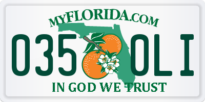 FL license plate 0350LI