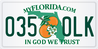 FL license plate 0350LK