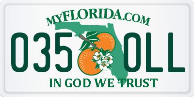 FL license plate 0350LL