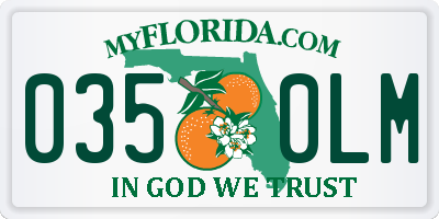 FL license plate 0350LM