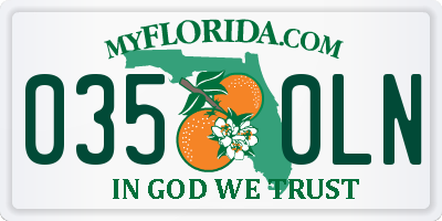 FL license plate 0350LN