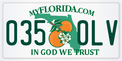 FL license plate 0350LV