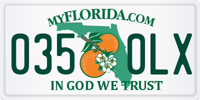 FL license plate 0350LX
