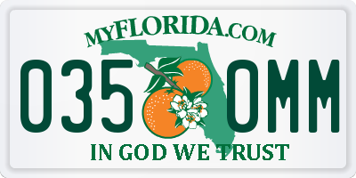 FL license plate 0350MM