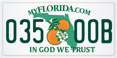 FL license plate 0350OB