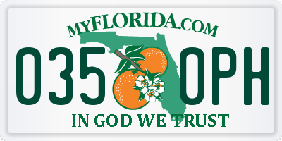 FL license plate 0350PH