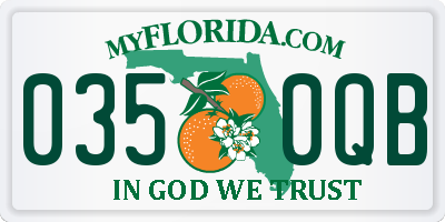 FL license plate 0350QB
