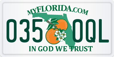 FL license plate 0350QL