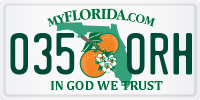 FL license plate 0350RH