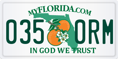 FL license plate 0350RM