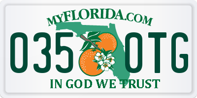 FL license plate 0350TG