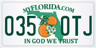 FL license plate 0350TJ